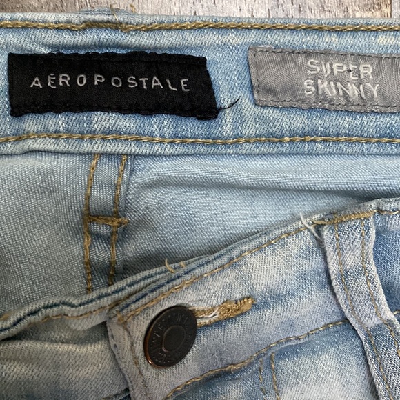 AEROPOSTALE SUPER SKINNY RIPPED MENS JEANS SIZE 31x32 - Picture 2 of 4